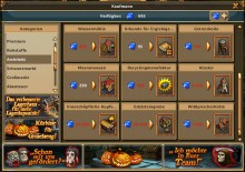Der Kaufmann. Der ingame Shop von Die Siedler Online.